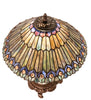 Meyda Lighting Lighting 23" High Tiffany Jeweled Peacock Table Lamp