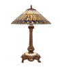 Meyda Lighting Lighting 23" High Tiffany Jeweled Peacock Table Lamp