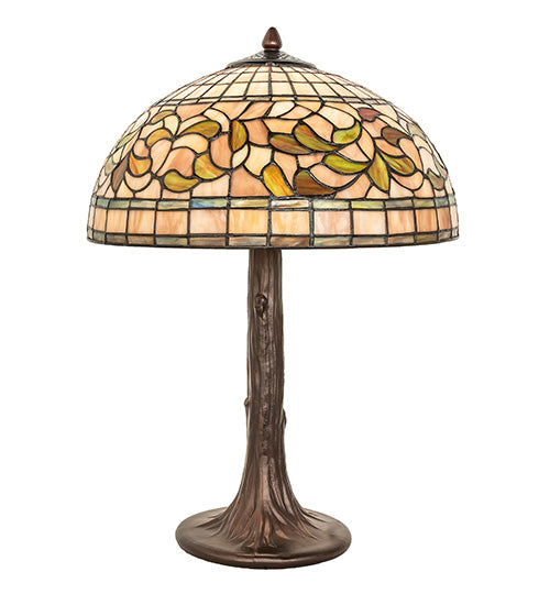Meyda Lighting Lighting 23" High Tiffany Turning Leaf Table Lamp