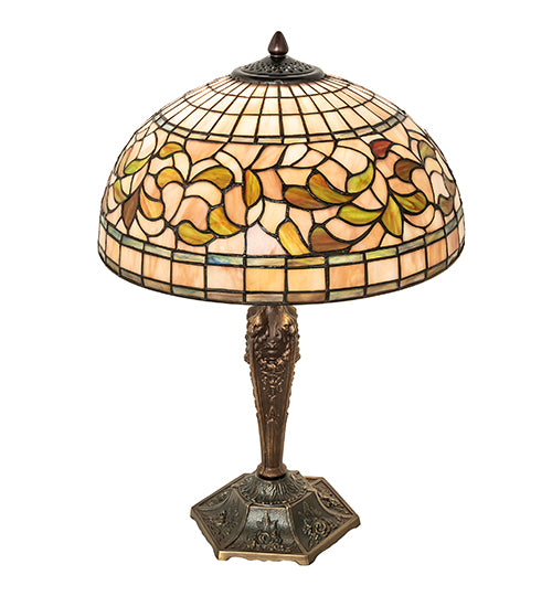 Meyda Lighting Lighting 23" High Tiffany Turning Leaf Table Lamp