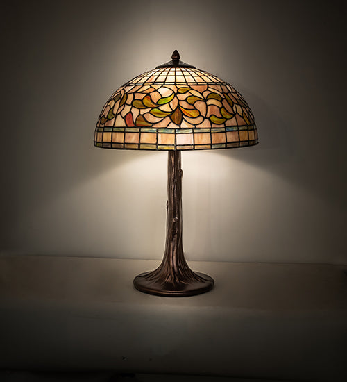 Meyda Lighting Lighting 23" High Tiffany Turning Leaf Table Lamp