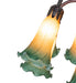 Meyda Lighting Lighting 24" High Amber/Green Tiffany Pond Lily 12 Light Table Lamp