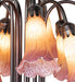 Meyda Lighting Lighting 24" High Amber/Purple Tiffany Pond Lily 12 Light Table Lamp