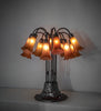 Meyda Lighting Lighting 24" High Amber Tiffany Pond Lily 12 Light Table Lamp