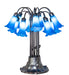 Meyda Lighting Lighting 24" High Blue Tiffany Pond Lily 12 Light Table Lamp