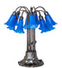 Meyda Lighting Lighting 24" High Blue Tiffany Pond Lily 12 Light Table Lamp