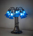 Meyda Lighting Lighting 24" High Blue Tiffany Pond Lily 12 Light Table Lamp