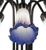 Meyda Lighting Lighting 24" High Blue/White Tiffany Pond Lily 10 Light Table Lamp