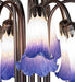 Meyda Lighting Lighting 24" High Blue/White Tiffany Pond Lily 12 Light Table Lamp