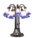 Meyda Lighting Lighting 24" High Blue/White Tiffany Pond Lily 12 Light Table Lamp