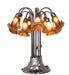 Meyda Lighting Lighting 24" High Dark Amber Tiffany Pond Lily 12 Light Table Lamp