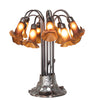 Meyda Lighting Lighting 24" High Dark Amber Tiffany Pond Lily 12 Light Table Lamp