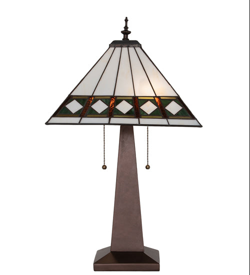Meyda Lighting Lighting 24" High Diamond Band Mission Table Lamp