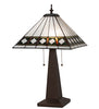 Meyda Lighting Lighting 24" High Diamond Band Mission Table Lamp