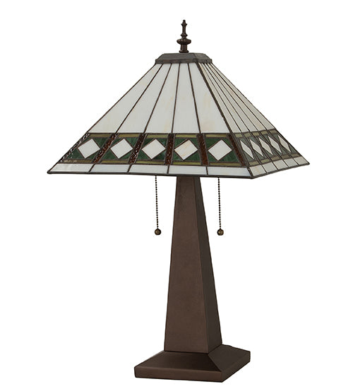 Meyda Lighting Lighting 24" High Diamond Band Mission Table Lamp