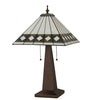 Meyda Lighting Lighting 24" High Diamond Band Mission Table Lamp