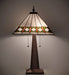 Meyda Lighting Lighting 24" High Diamond Band Mission Table Lamp