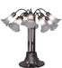 Meyda Lighting Lighting 24" High Gray Tiffany Pond Lily 10 Light Table Lamp