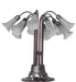Meyda Lighting Lighting 24" High Gray Tiffany Pond Lily 10 Light Table Lamp