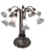 Meyda Lighting Lighting 24" High Gray Tiffany Pond Lily 10 Light Table Lamp
