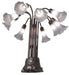 Meyda Lighting Lighting 24" High Gray Tiffany Pond Lily 10 Light Table Lamp