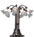 Meyda Lighting Lighting 24" High Gray Tiffany Pond Lily 10 Light Table Lamp