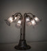 Meyda Lighting Lighting 24" High Gray Tiffany Pond Lily 10 Light Table Lamp