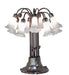 Meyda Lighting Lighting 24" High Gray Tiffany Pond Lily 12 Light Table Lamp