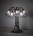 Meyda Lighting Lighting 24" High Gray Tiffany Pond Lily 12 Light Table Lamp