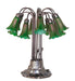 Meyda Lighting Lighting 24" High Green Tiffany Pond Lily 12 Light Table Lamp