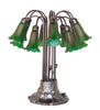 Meyda Lighting Lighting 24" High Green Tiffany Pond Lily 12 Light Table Lamp