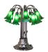 Meyda Lighting Lighting 24" High Green Tiffany Pond Lily 12 Light Table Lamp