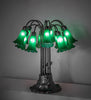 Meyda Lighting Lighting 24" High Green Tiffany Pond Lily 12 Light Table Lamp