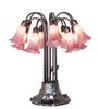 Meyda Lighting Lighting 24" High Lavender Tiffany Pond Lily 12 Light Table Lamp