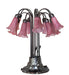 Meyda Lighting Lighting 24" High Lavender Tiffany Pond Lily 12 Light Table Lamp