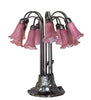 Meyda Lighting Lighting 24" High Lavender Tiffany Pond Lily 12 Light Table Lamp