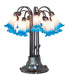 Meyda Lighting Lighting 24" High Pink/Blue Tiffany Pond Lily 12 Light Table Lamp