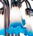 Meyda Lighting Lighting 24" High Pink/Blue Tiffany Pond Lily 12 Light Table Lamp