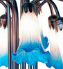 Meyda Lighting Lighting 24" High Pink/Blue Tiffany Pond Lily 12 Light Table Lamp