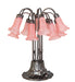 Meyda Lighting Lighting 24" High Pink Tiffany Pond Lily 12 Light Table Lamp