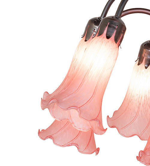 Meyda Lighting Lighting 24" High Pink Tiffany Pond Lily 12 Light Table Lamp
