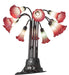 Meyda Lighting Lighting 24" High Seafoam/Cranberry Tiffany Pond Lily 10 LT Table Lamp