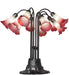 Meyda Lighting Lighting 24" High Seafoam/Cranberry Tiffany Pond Lily 10 LT Table Lamp