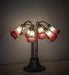 Meyda Lighting Lighting 24" High Seafoam/Cranberry Tiffany Pond Lily 10 LT Table Lamp