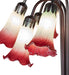 Meyda Lighting Lighting 24" High Seafoam/Cranberry Tiffany Pond Lily 12 Light Table Lamp