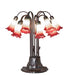 Meyda Lighting Lighting 24" High Seafoam/Cranberry Tiffany Pond Lily 12 Light Table Lamp