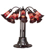 Meyda Lighting Lighting 24" High Stained Glass Pond Lily 10 Light Table Lamp