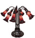 Meyda Lighting Lighting 24" High Stained Glass Pond Lily 10 Light Table Lamp