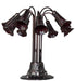 Meyda Lighting Lighting 24" High Stained Glass Pond Lily 10 Light Table Lamp