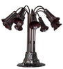 Meyda Lighting Lighting 24" High Stained Glass Pond Lily 10 Light Table Lamp